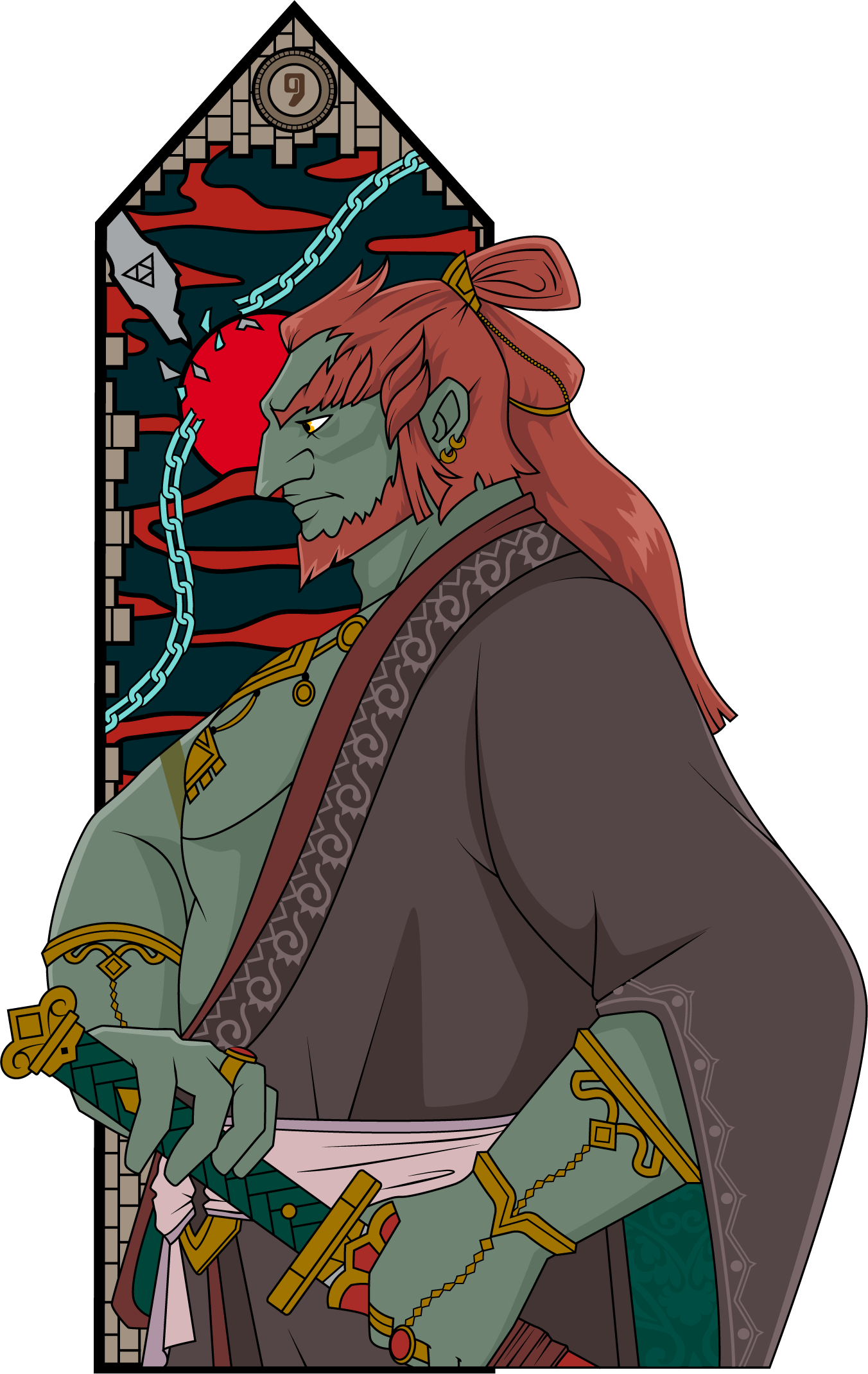 The Demon King - Triptych Windows Series