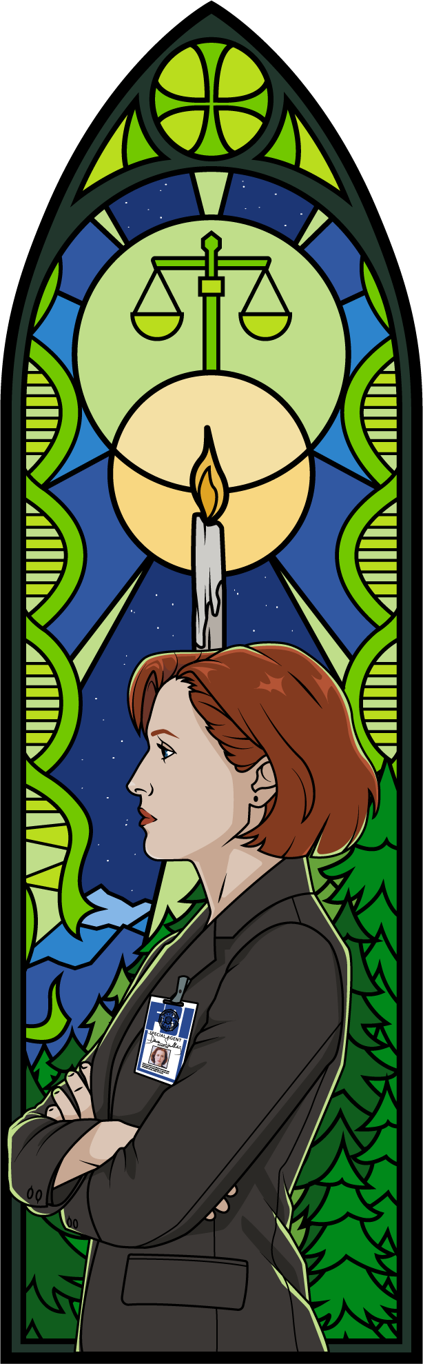 The Skeptic - Triptych Windows Series