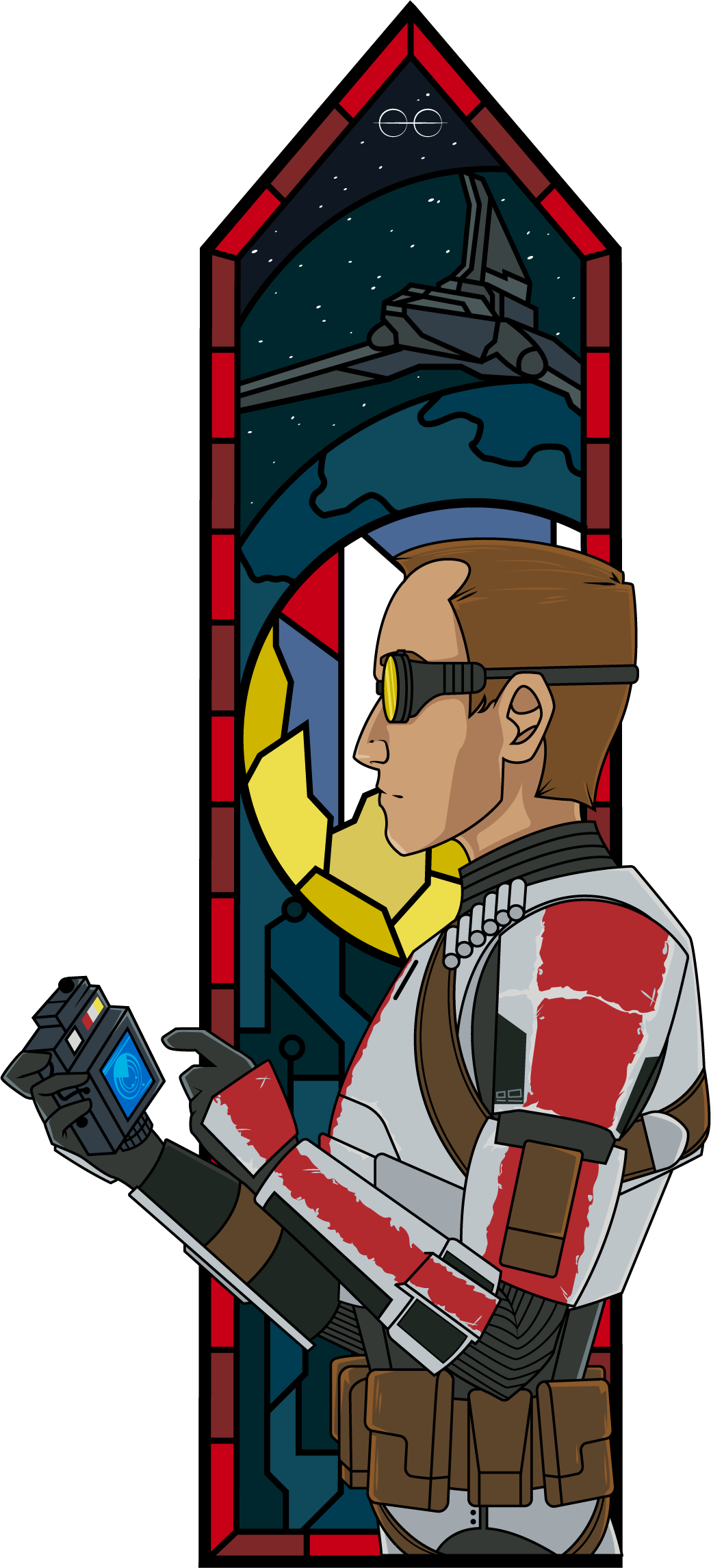 The Technician - Triptych Windows Series