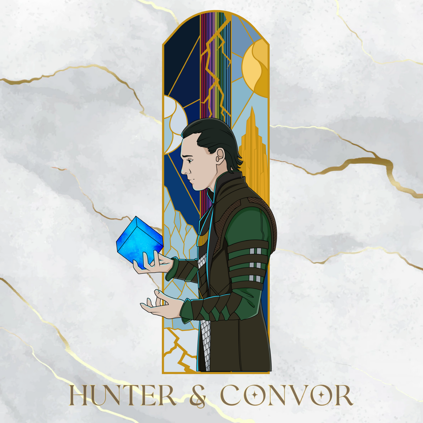 The God of Mischief - Triptych Windows Series