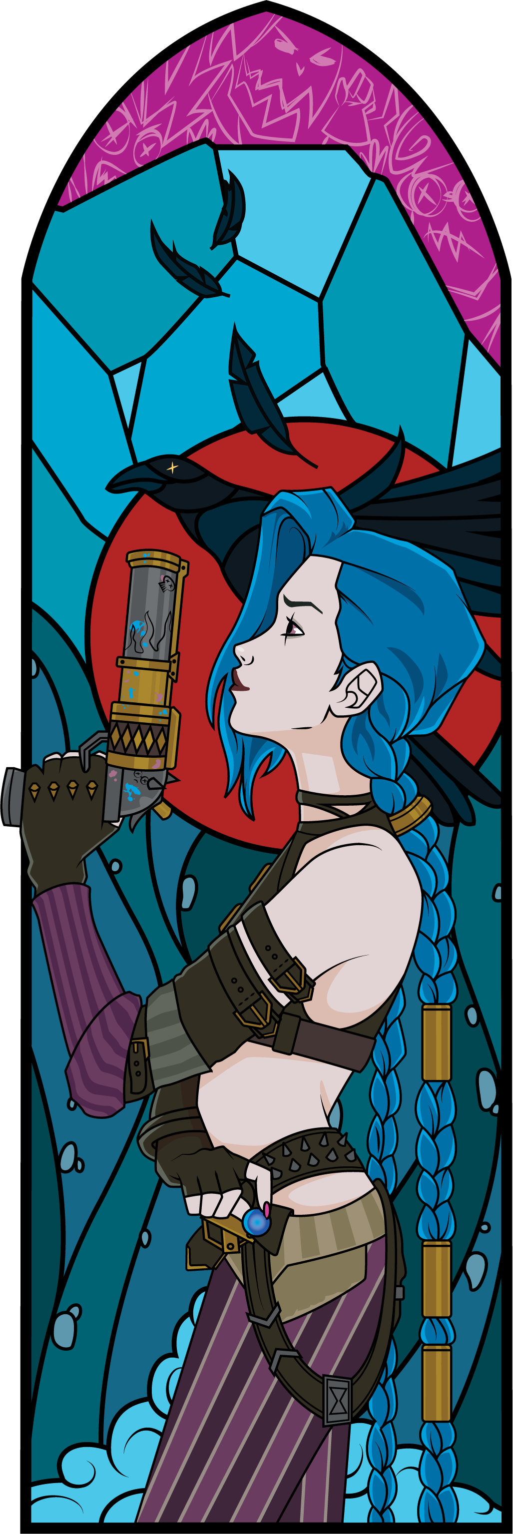 The Jinx - Triptych Windows Series