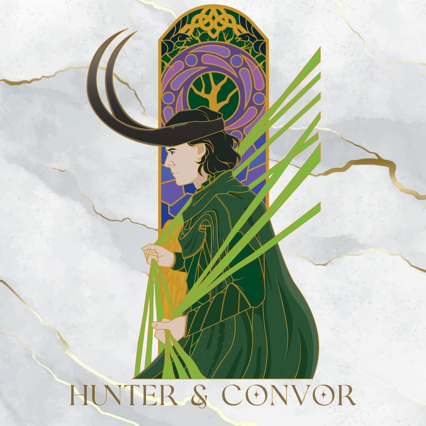 The God of Time - Triptych Windows