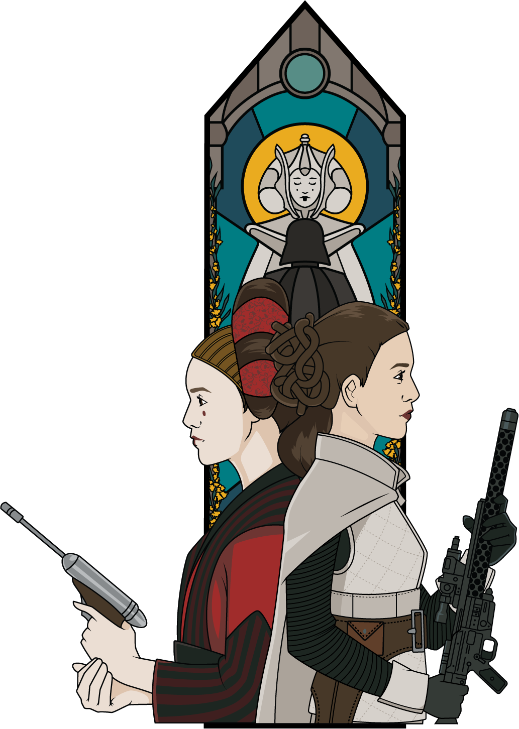 The Queen’s Shadow - Triptych Windows Series