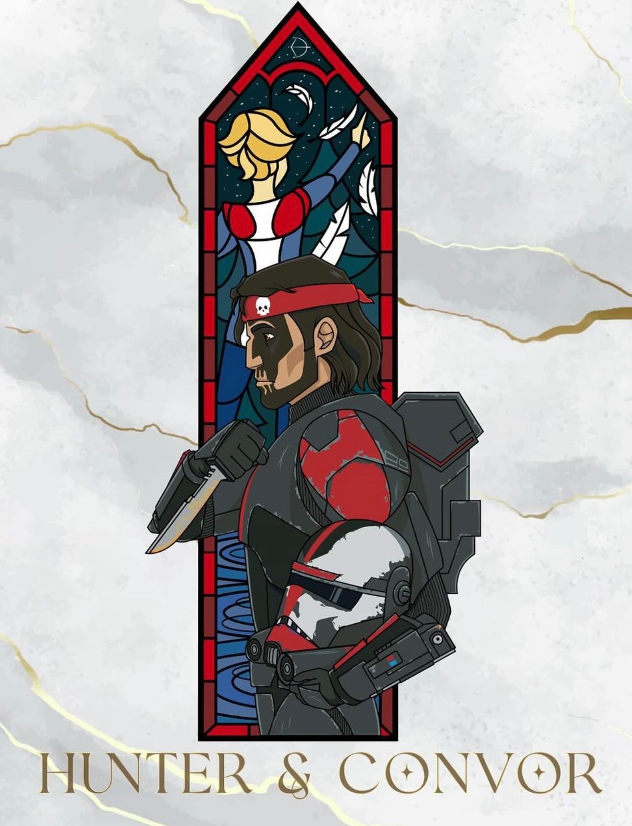 The Hunter - Triptych Windows Series