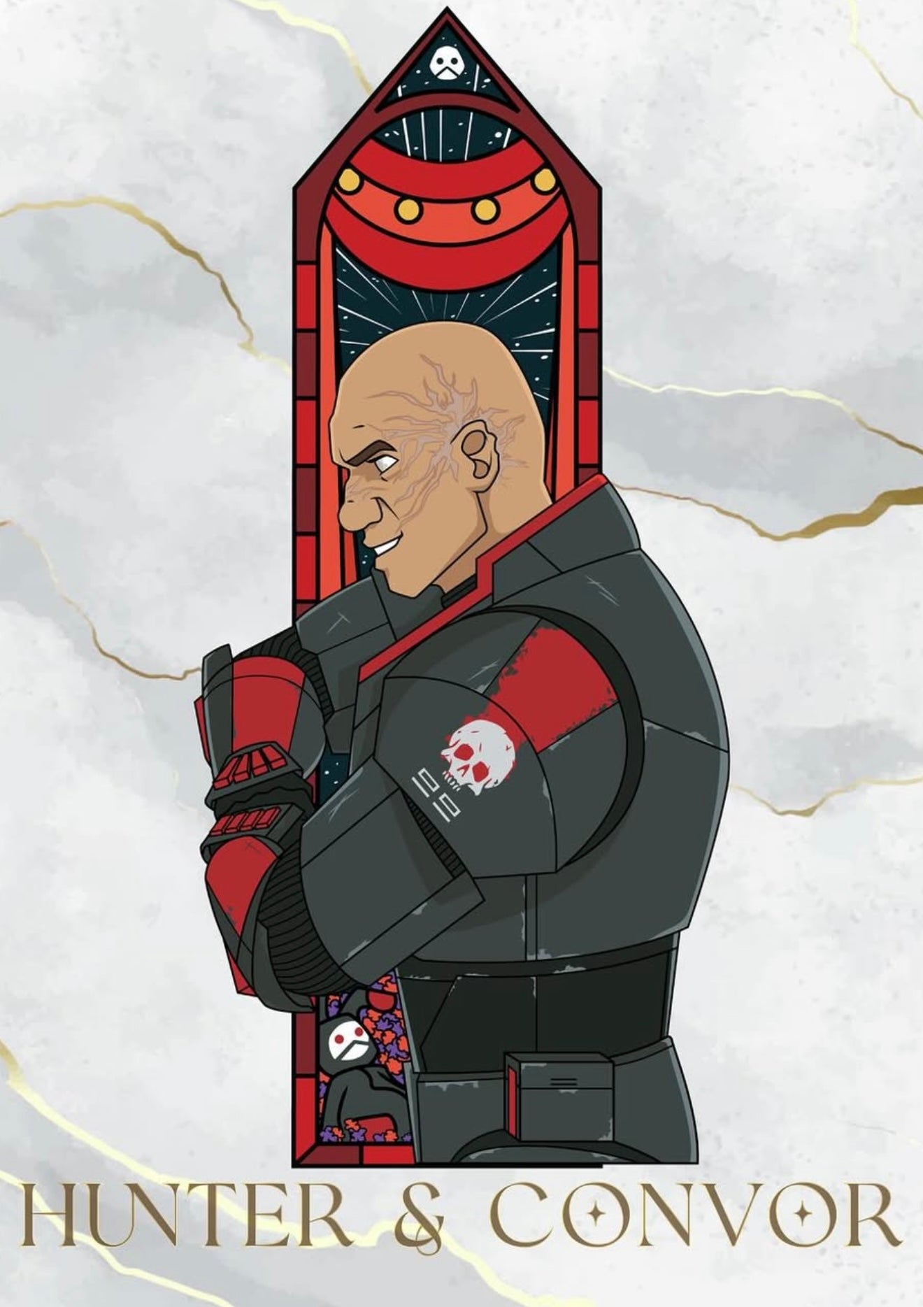 The Protector - Triptych Windows Series