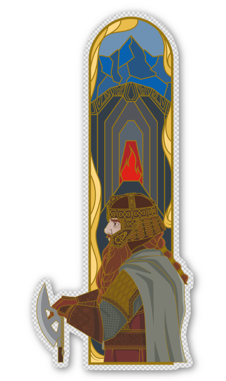 LotR Triptych Windows Stickers