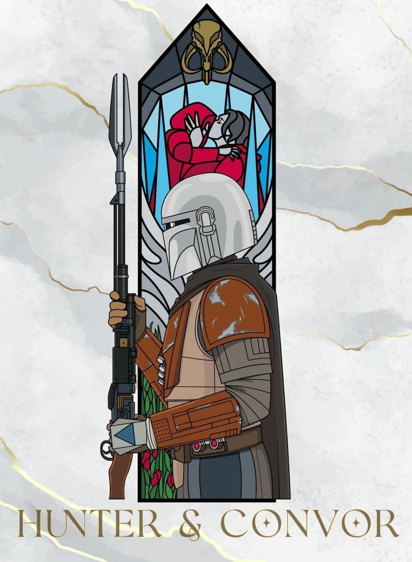 The Mandalorian - Triptych Windows Series