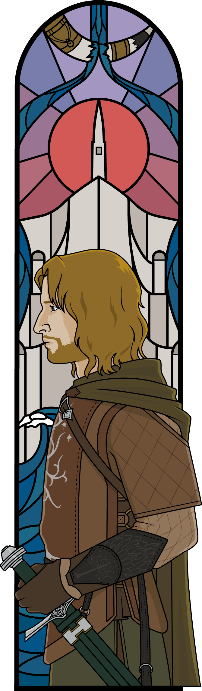 The Man of the West - Triptych Windows Series