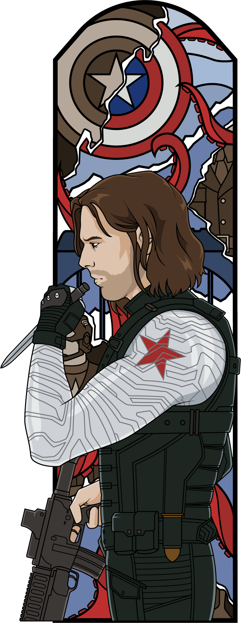 The Winter Soldier - Triptych Windows Series