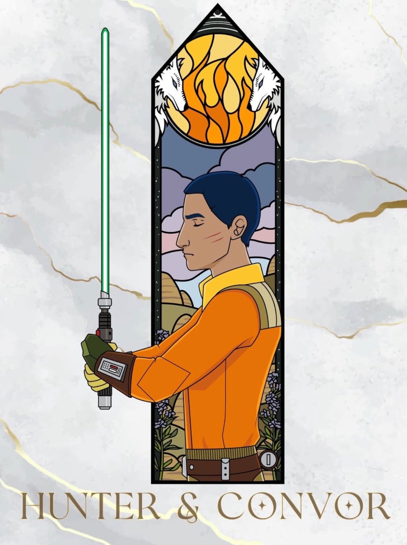 The Farewell - Triptych Windows Series