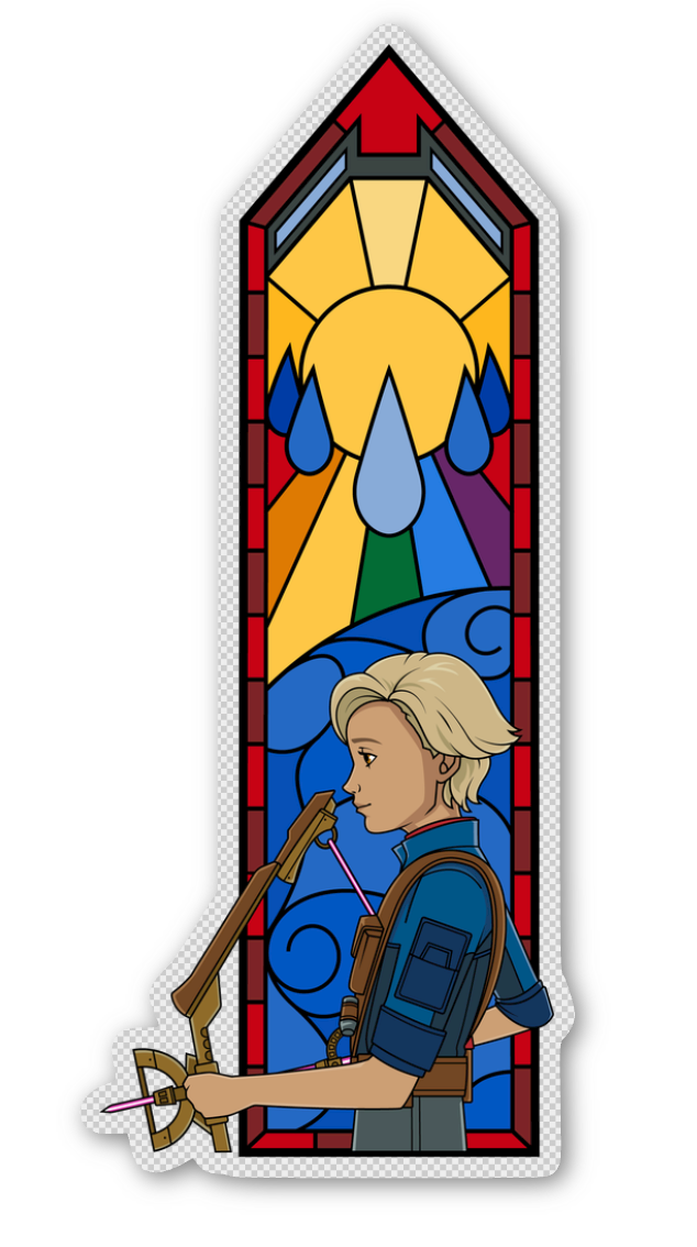 Triptych Window Stickers