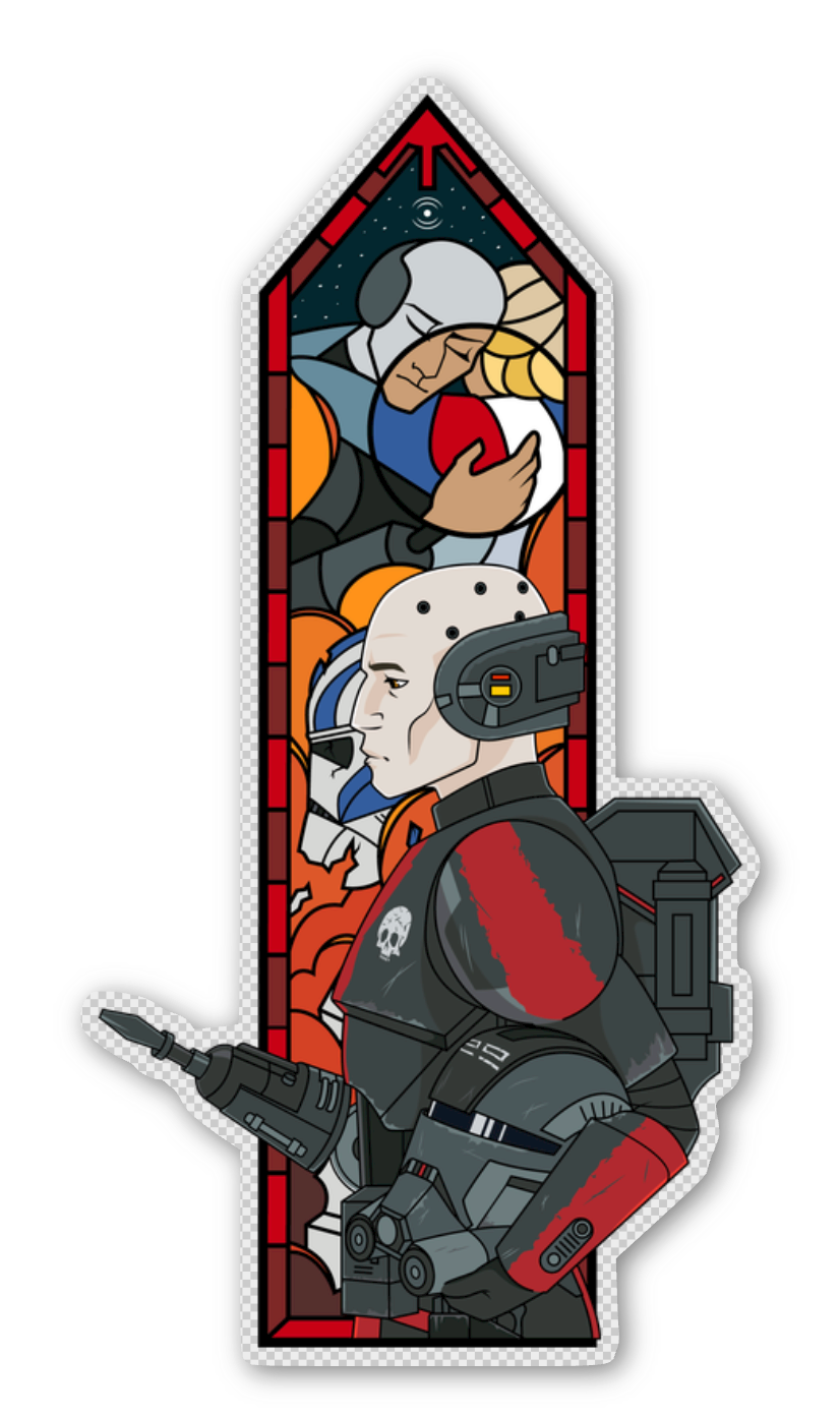 Triptych Window Stickers