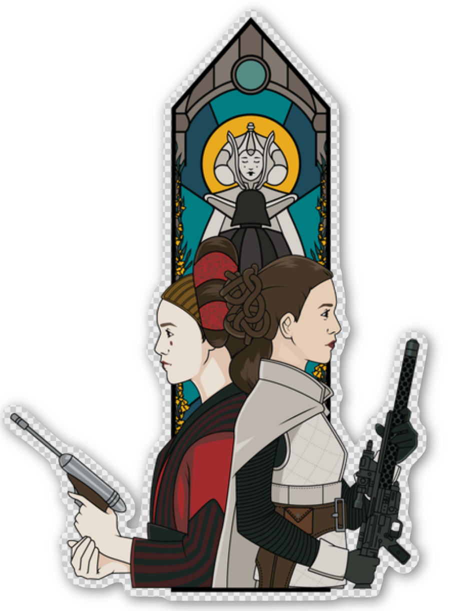 Triptych Window Stickers