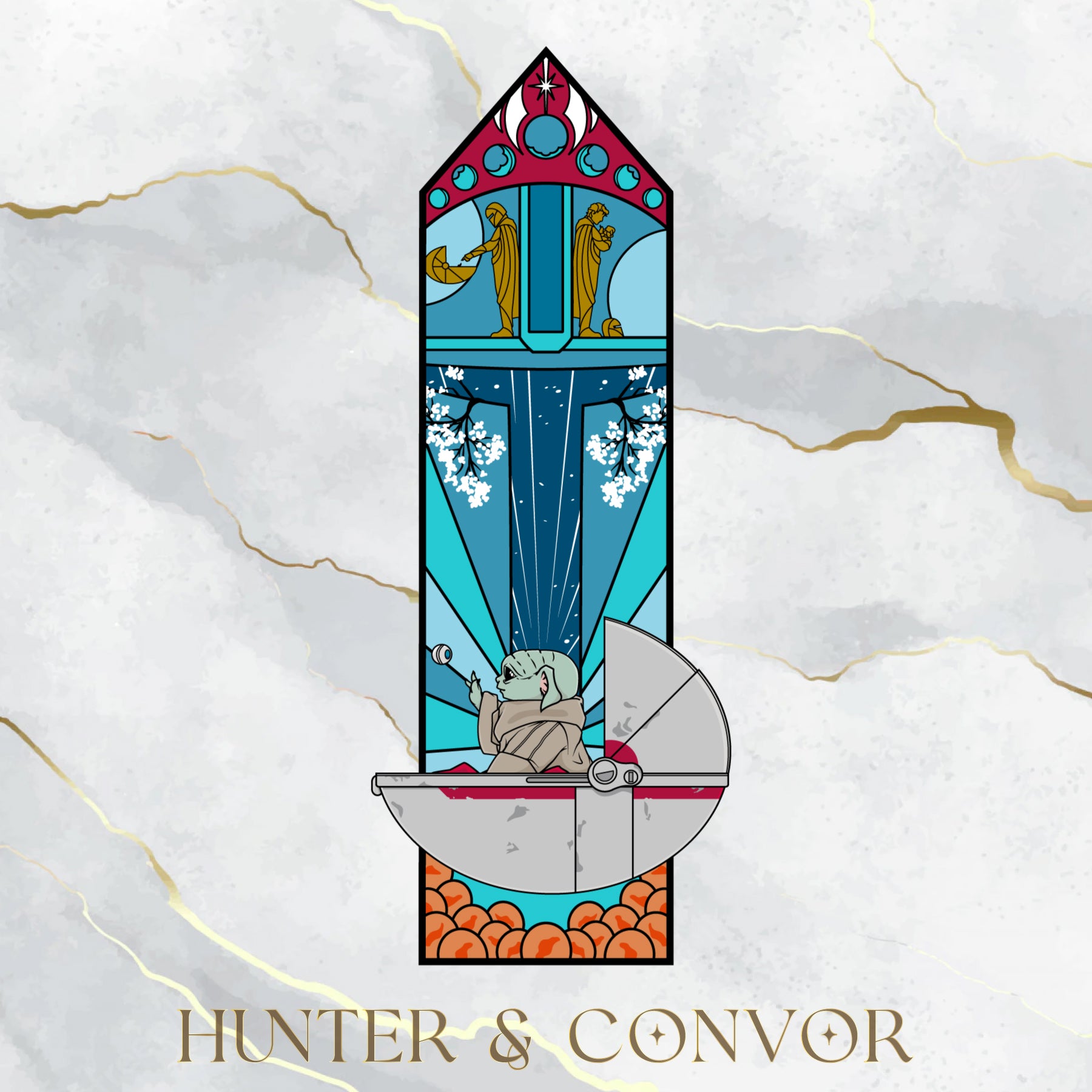 Hunter & Convor good The Advocate Triptych Window pin